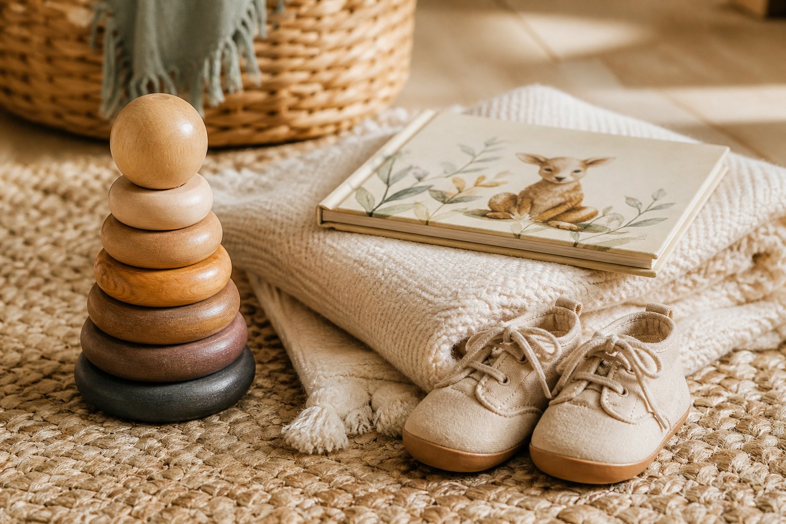 Objets pour enfants non marqués pour illustrer l’univers enfants et bébé