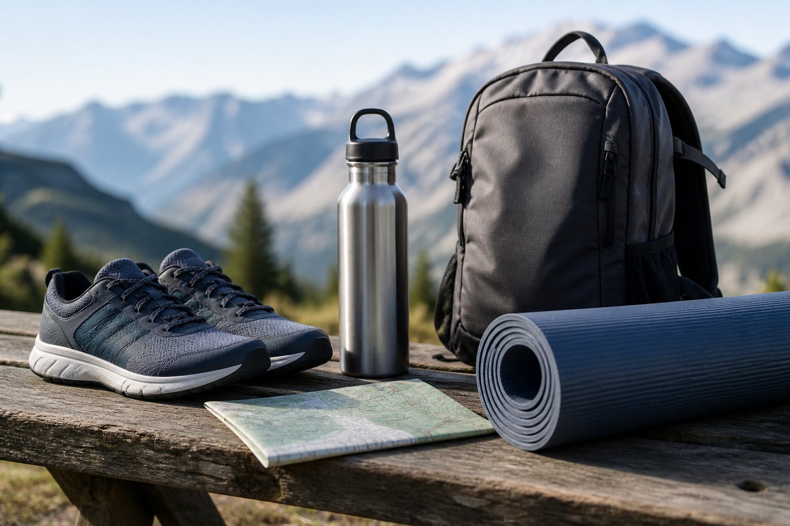 Équipement de sport non marqué pour illustrer l’univers sport et plein air